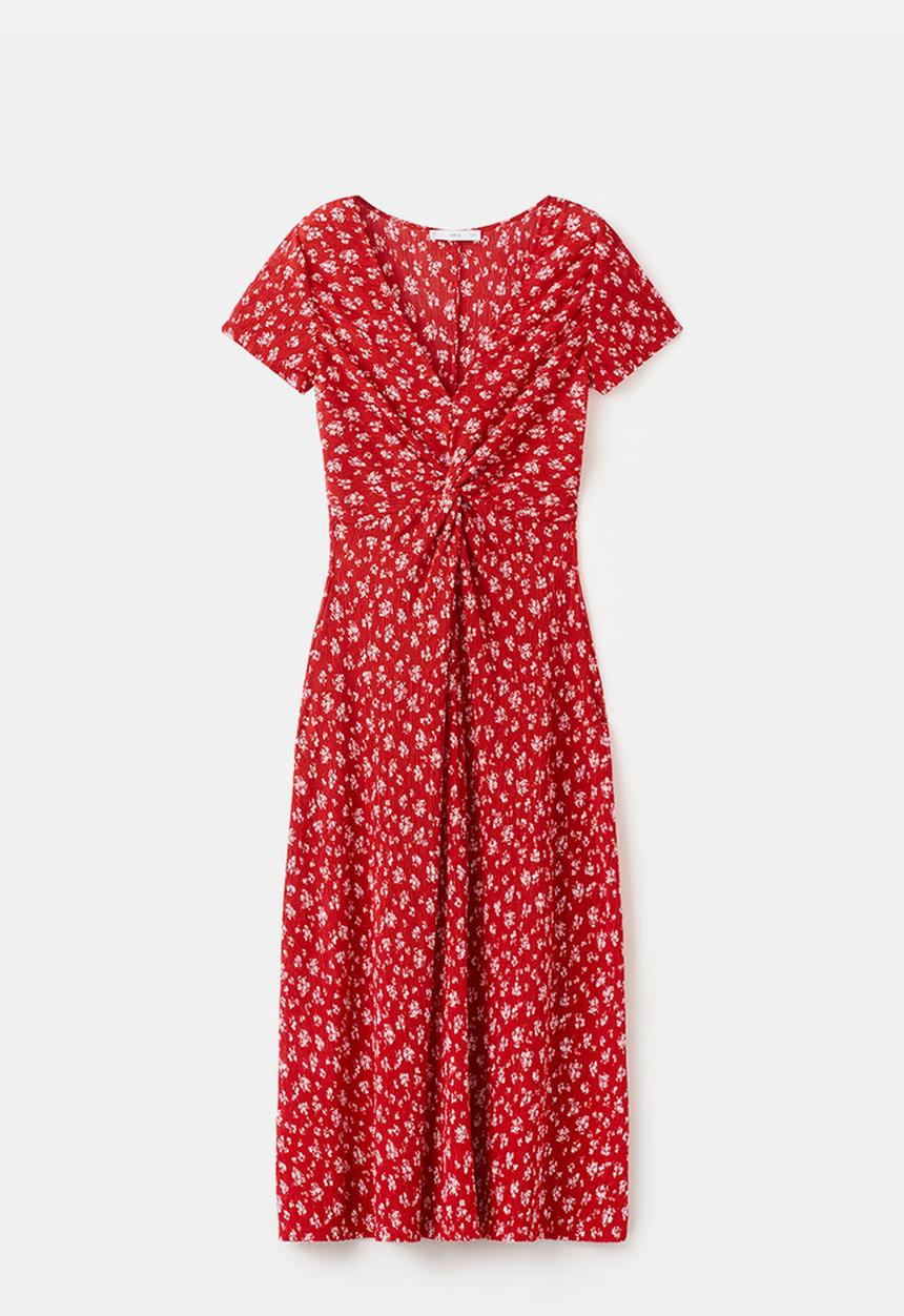 MANGO - Dress pomi  -  red