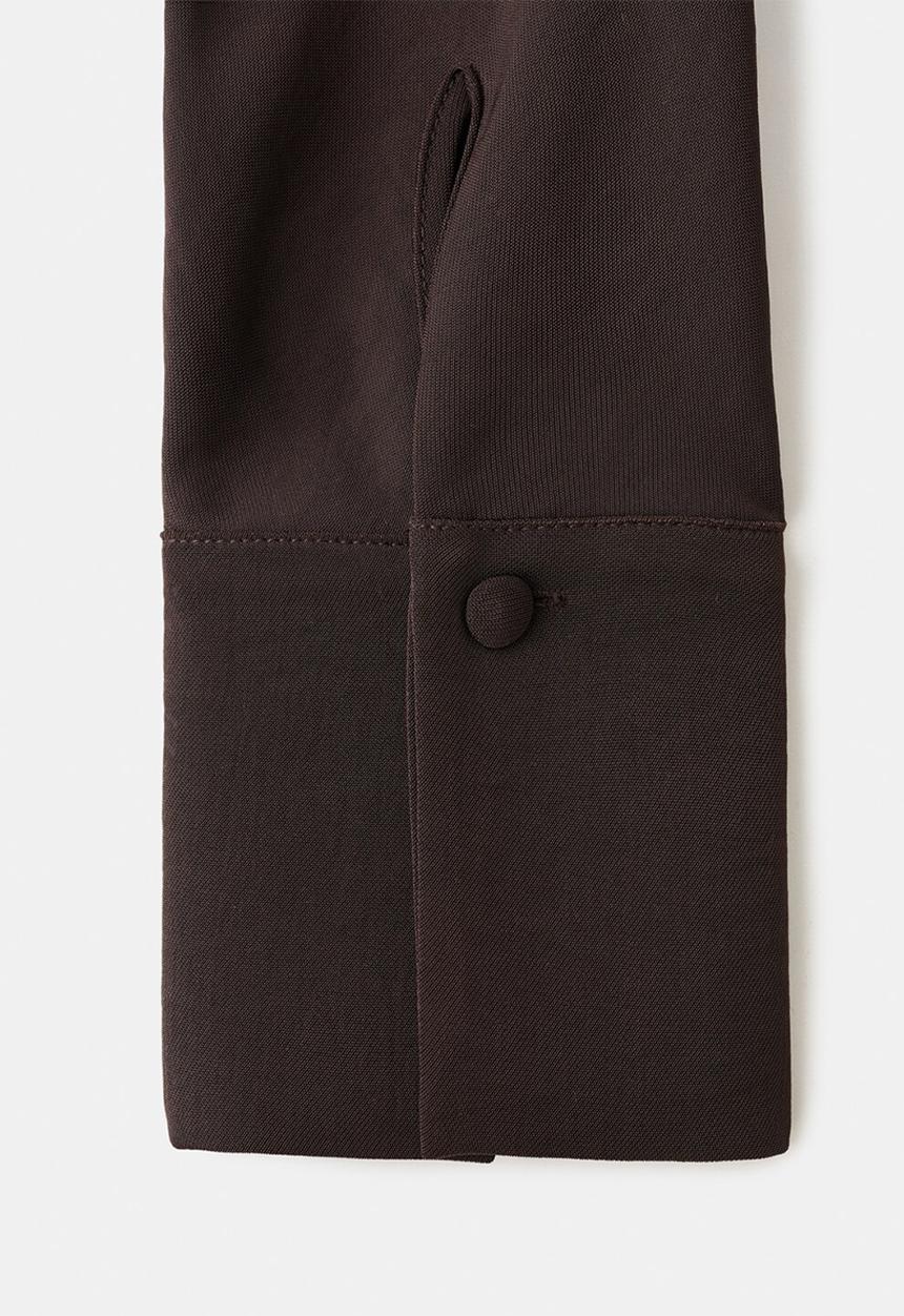 MANGO - Dress marine - brown