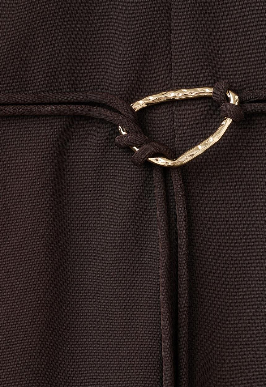 MANGO - Dress marine - brown