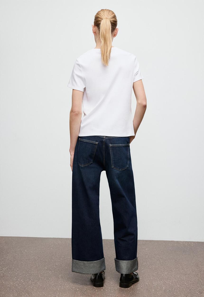 MANGO - T-shirt riti - white