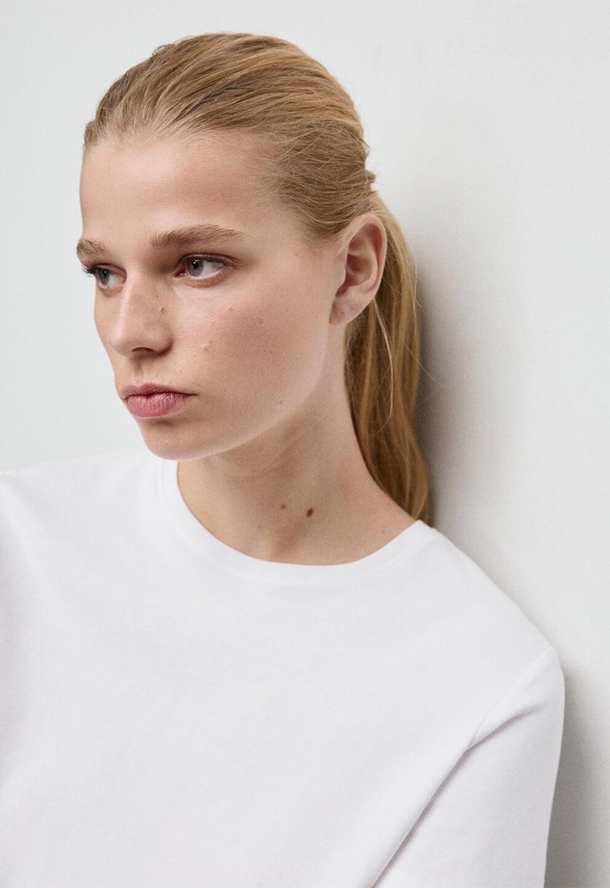 MANGO - T-shirt riti - white