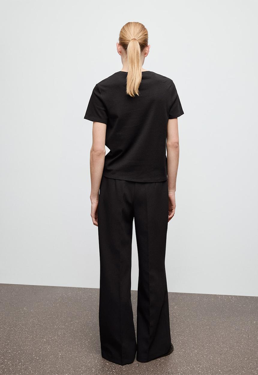 MANGO - T-shirt riti - black