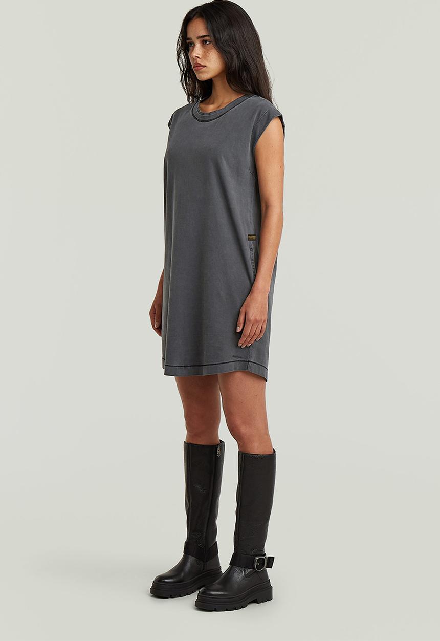 G-STAR - Washed s\l t dress wmn - Dk black gd