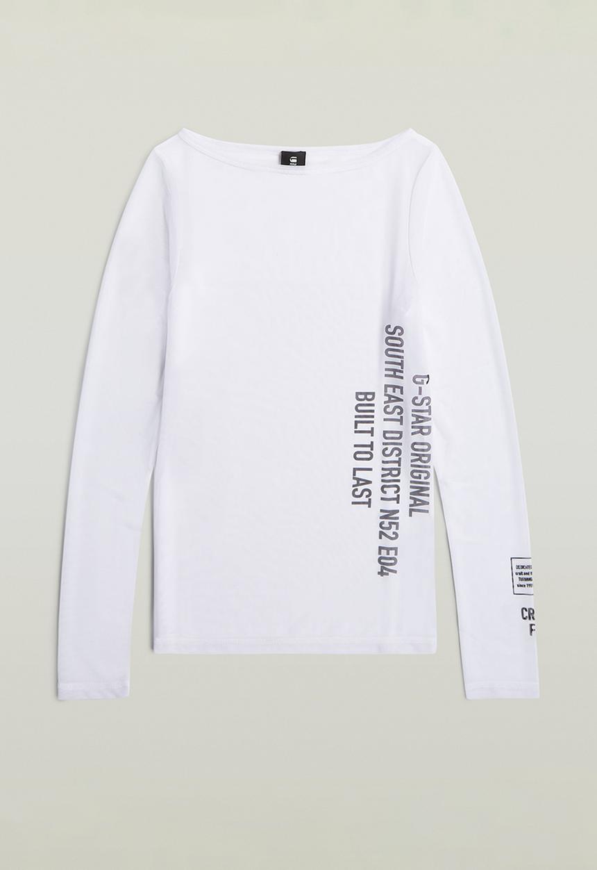 G-STAR - Stencil gr boat slim t wmn - White