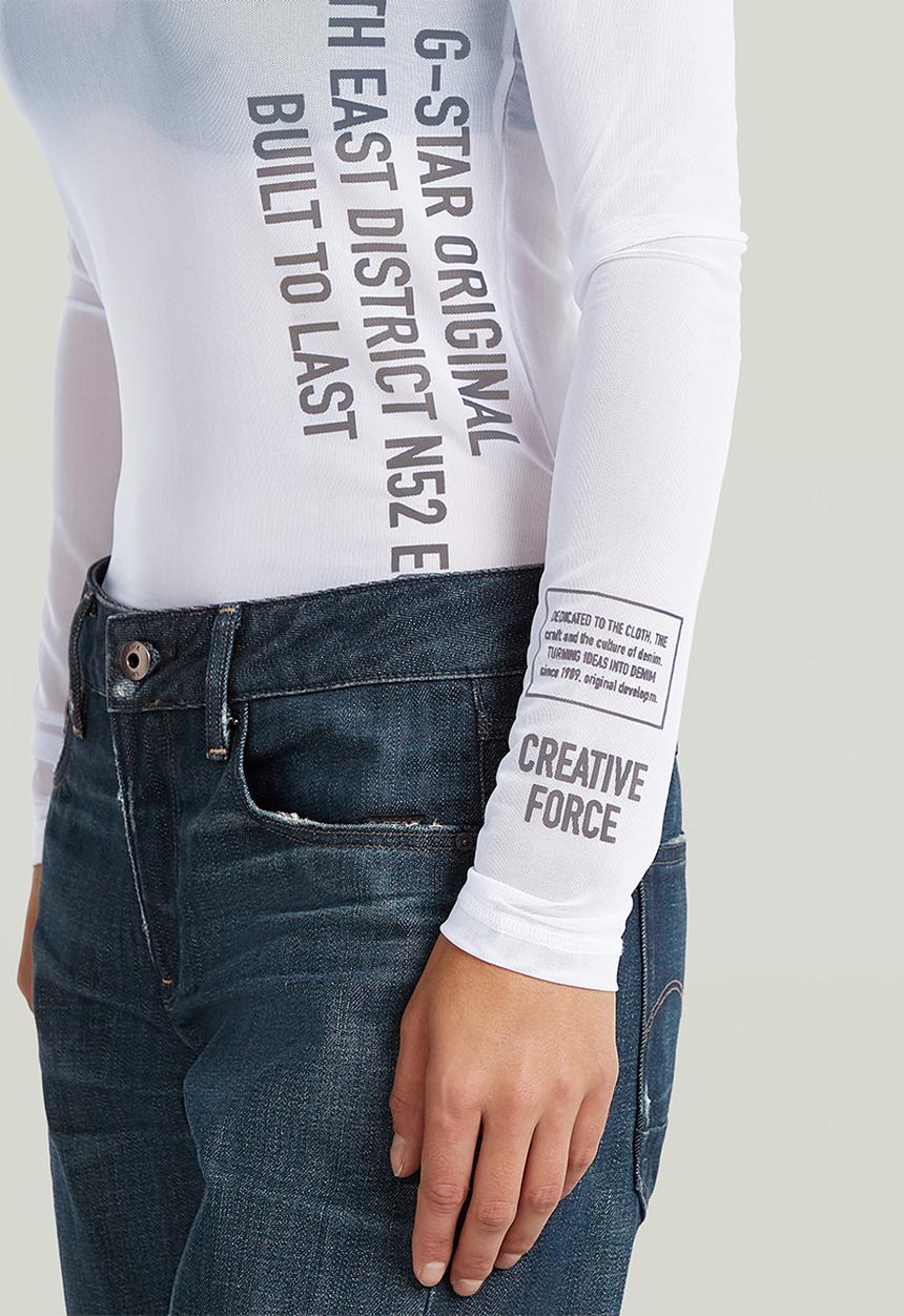 G-STAR - Stencil gr boat slim t wmn - White