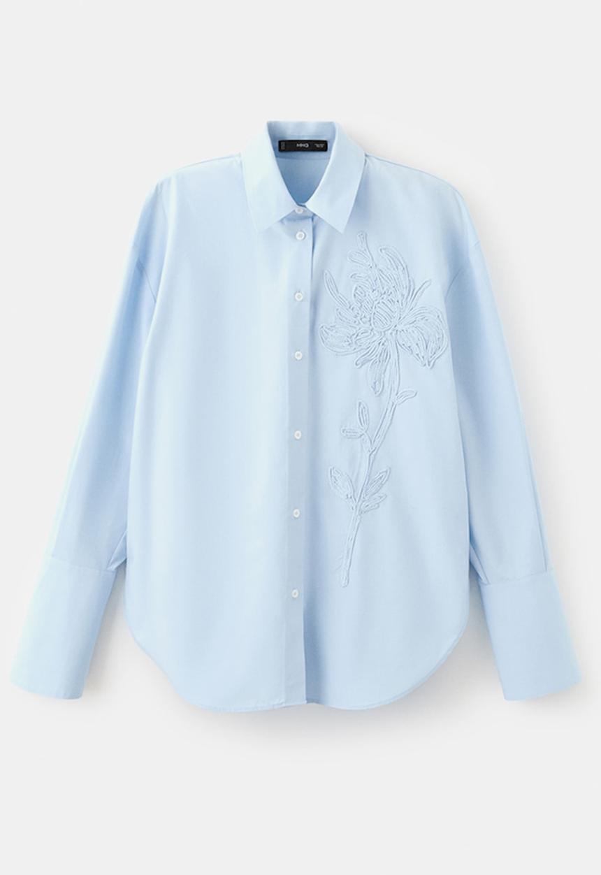 MANGO - Shirt salma- light/pastel blue
