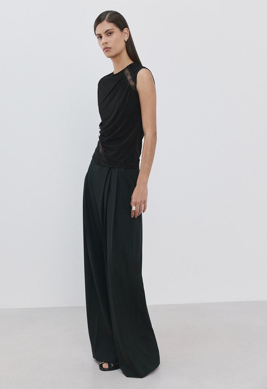 MANGO - Top cindy - black