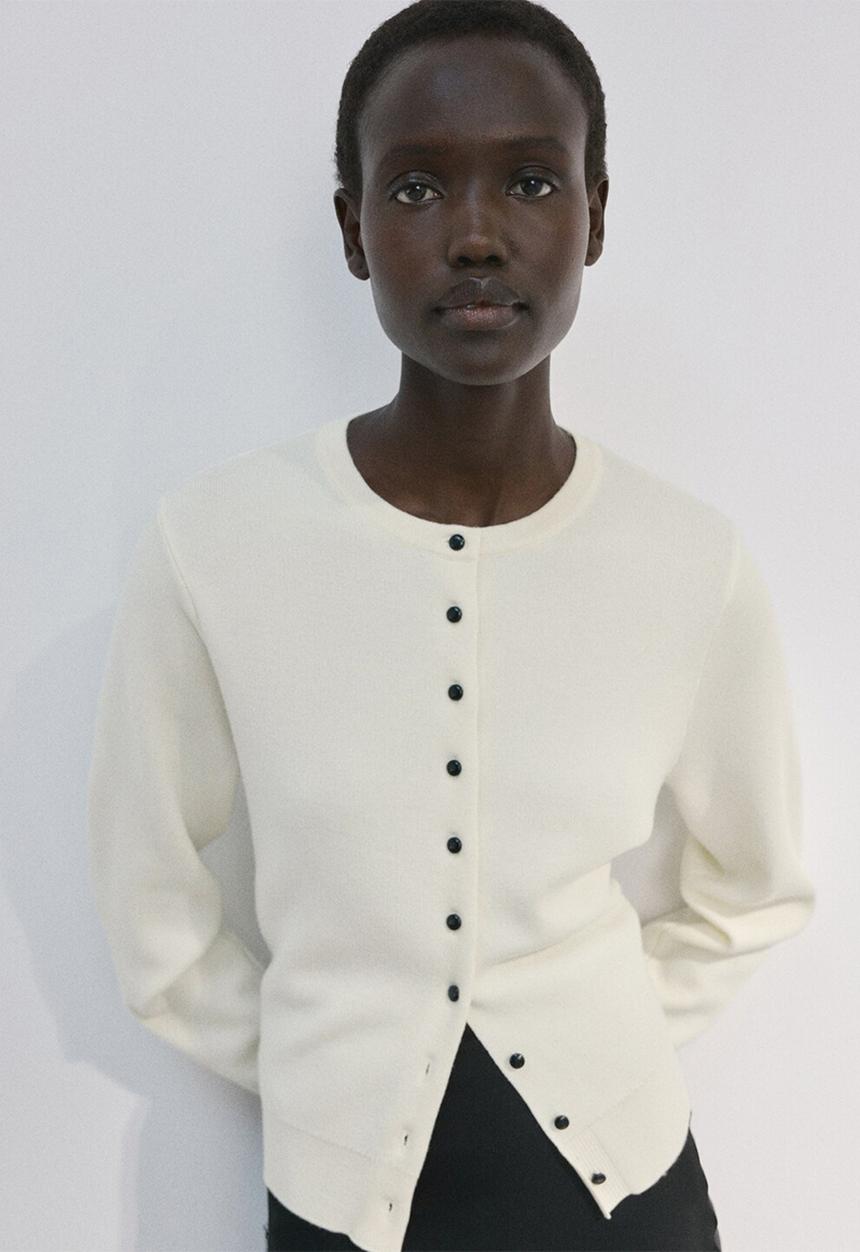 MANGO - Cardigan ivan- light beige
