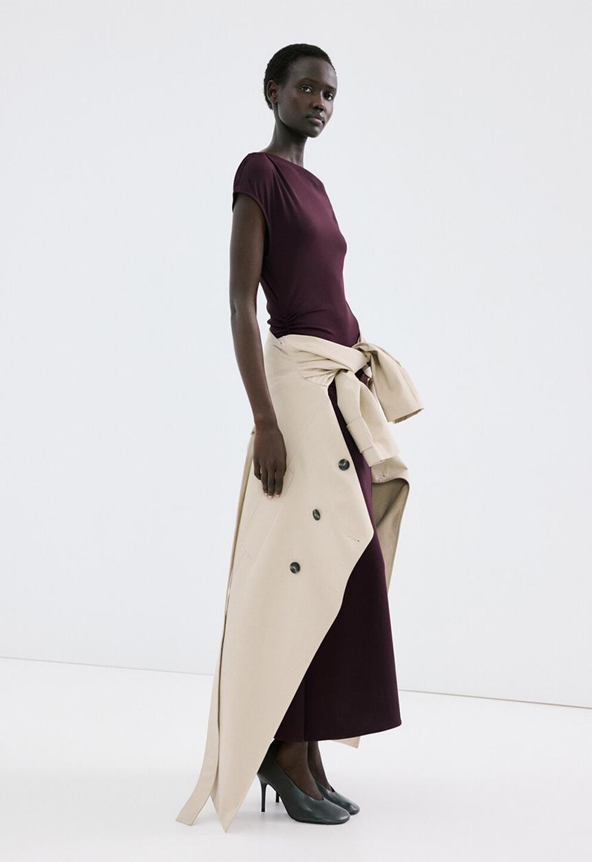 MANGO - Dress arlet- dark red