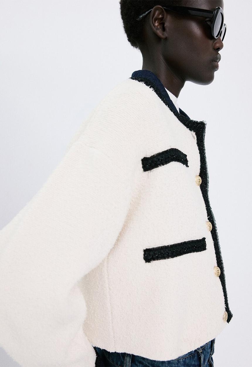 MANGO - Jacket petunia- light beige