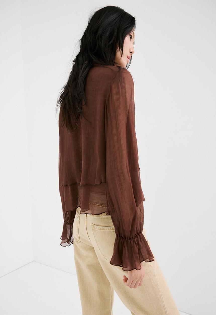 MANGO - Blouse choco - brown