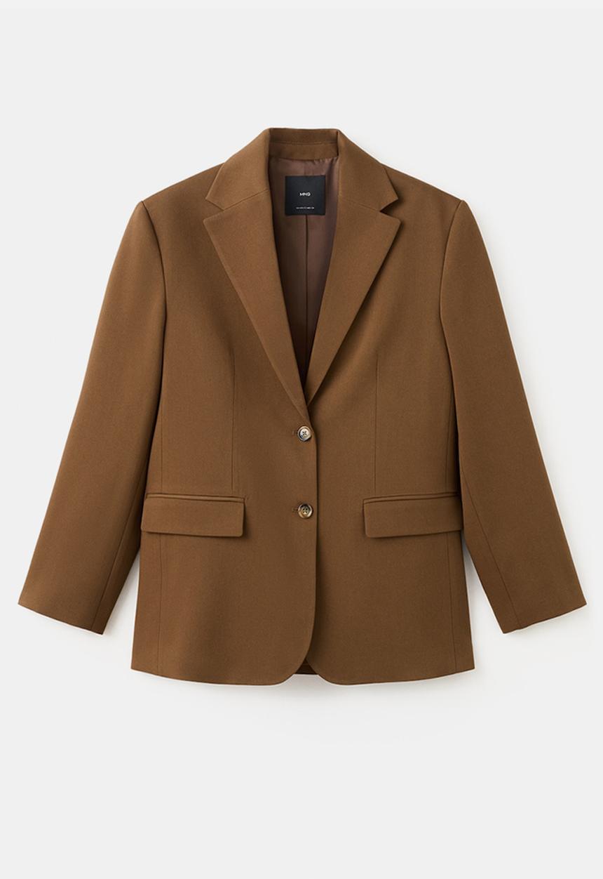 MANGO - Blazer pbgabi- dark brown
