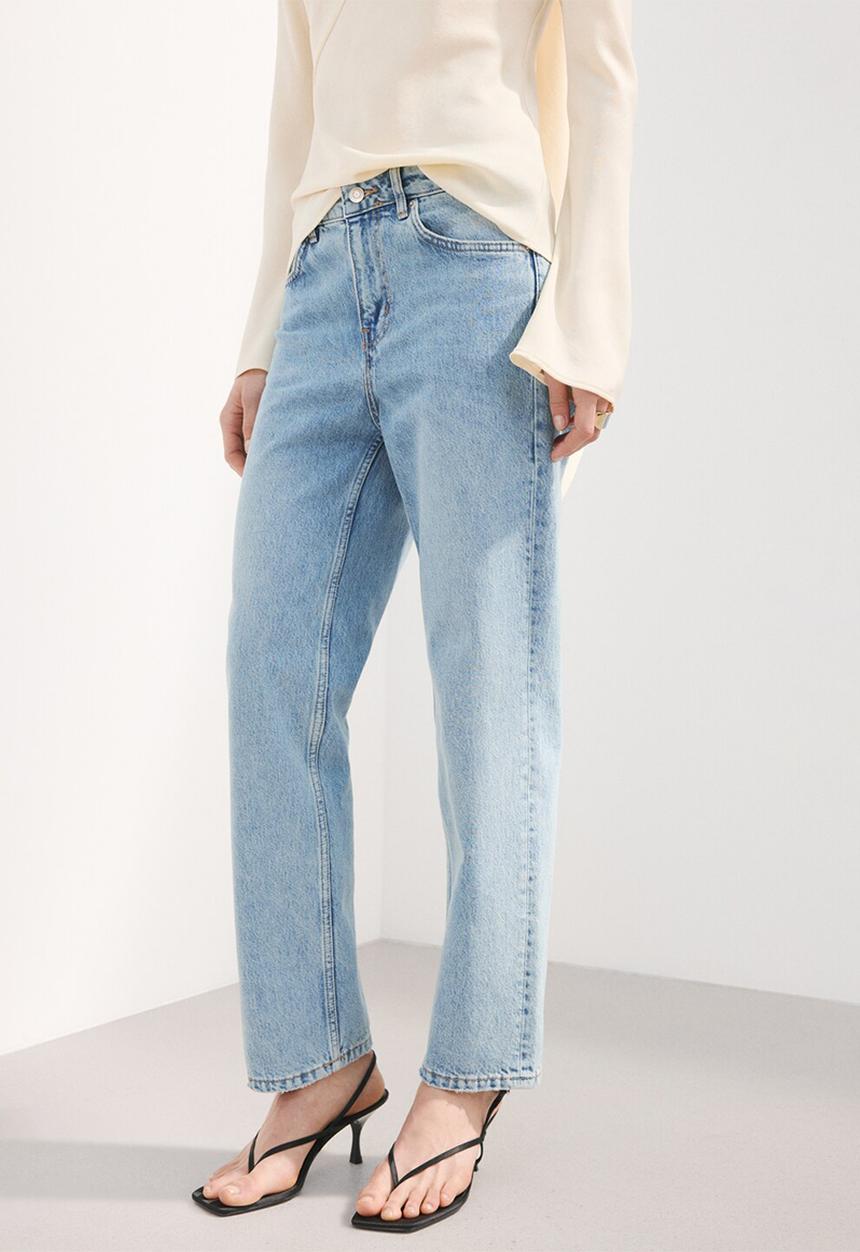 MANGO - Jeans blanca - open blue