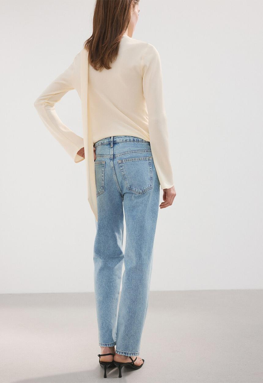 MANGO - Jeans blanca - open blue