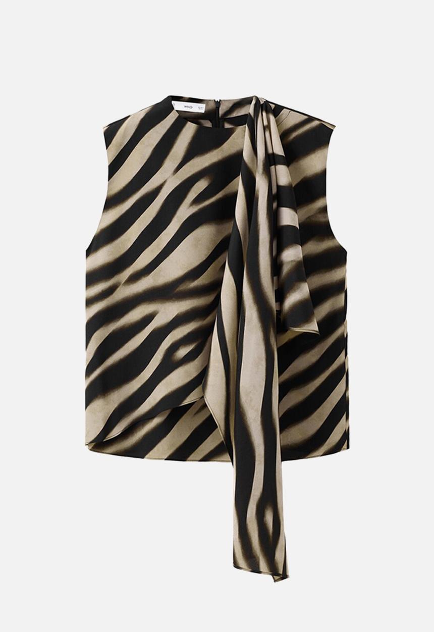 MANGO - Blouse glaciar- black
