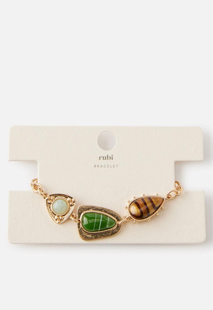 Rubi - Single bracelet -   gold trinket multi stone