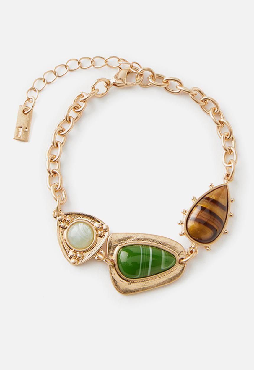 Rubi - Single bracelet -   gold trinket multi stone