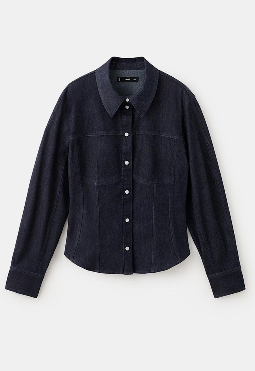 MANGO - Shirt odette - open blue