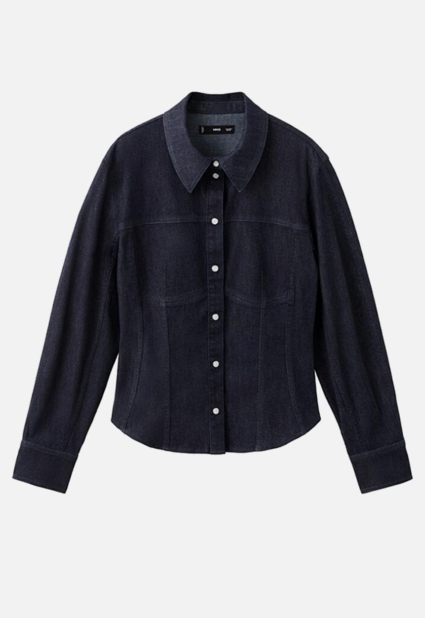 MANGO - Shirt odette - open blue