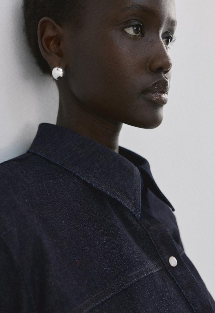 MANGO - Shirt odette - open blue