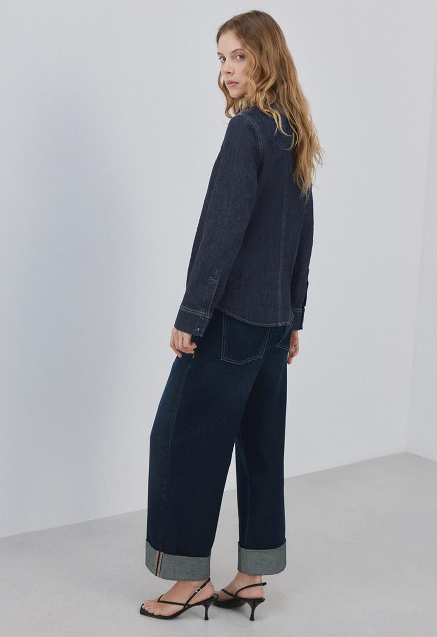 MANGO - Shirt pippa - open blue