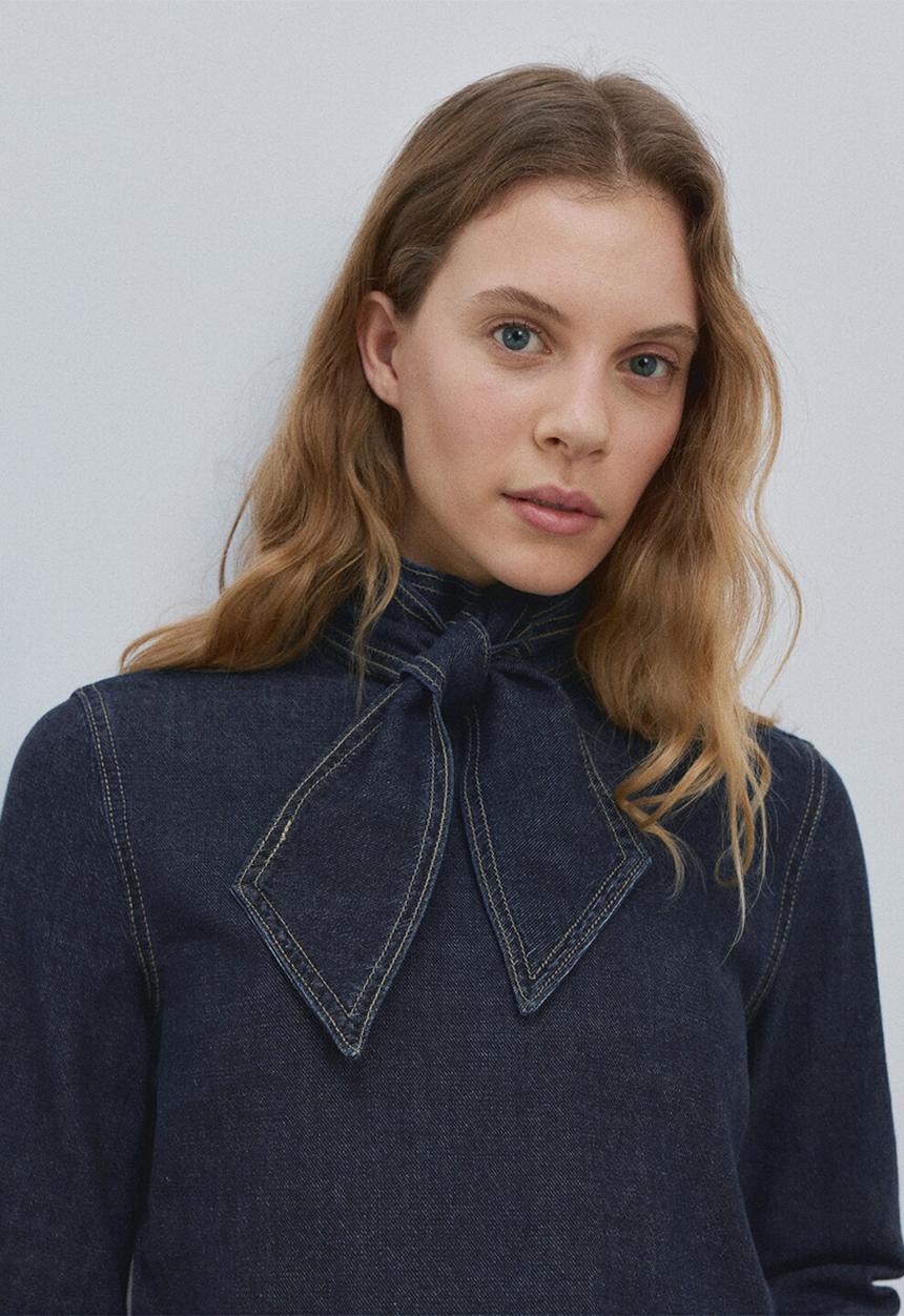 MANGO - Shirt pippa - open blue