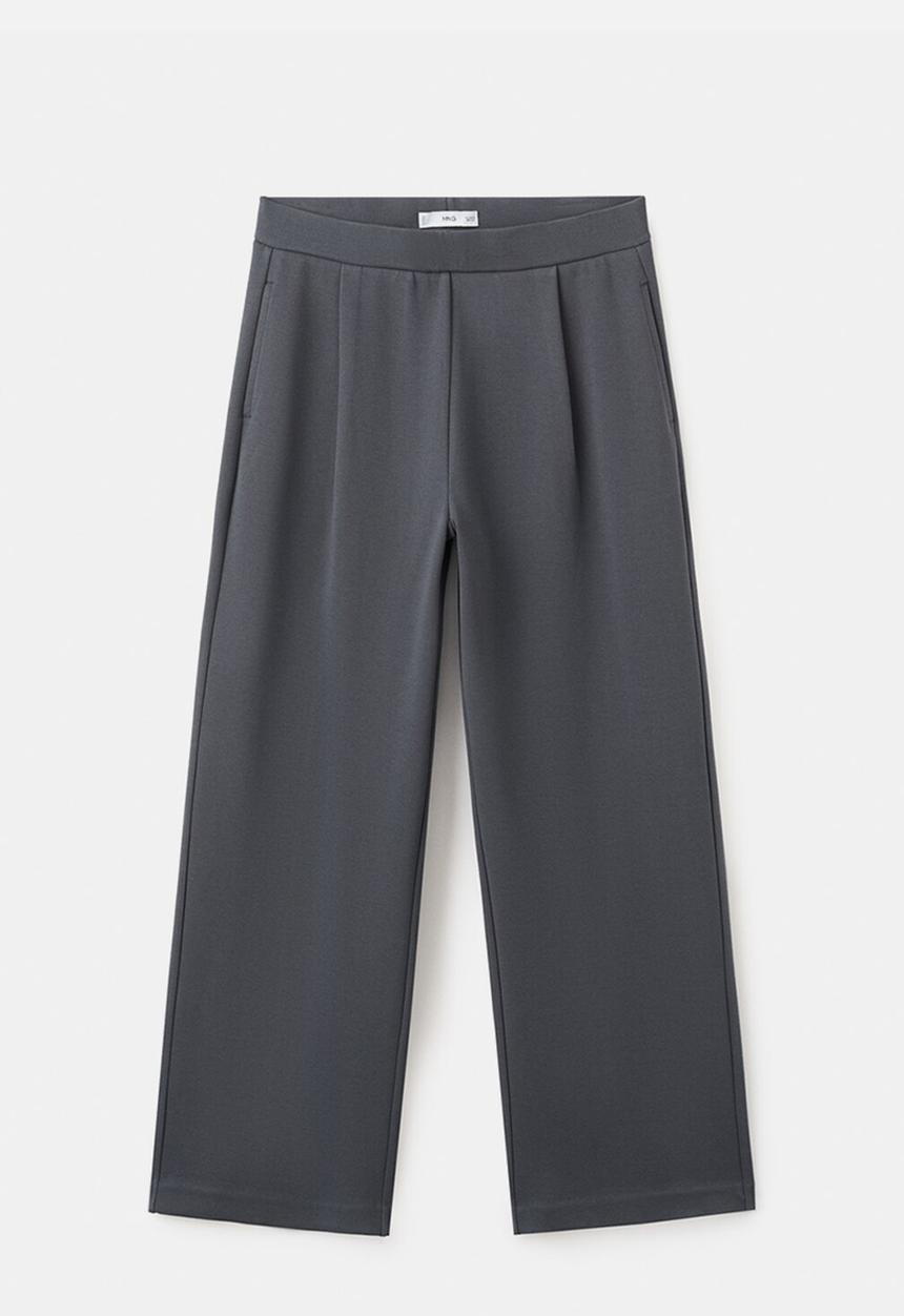 MANGO - Trousers pique - medium blue