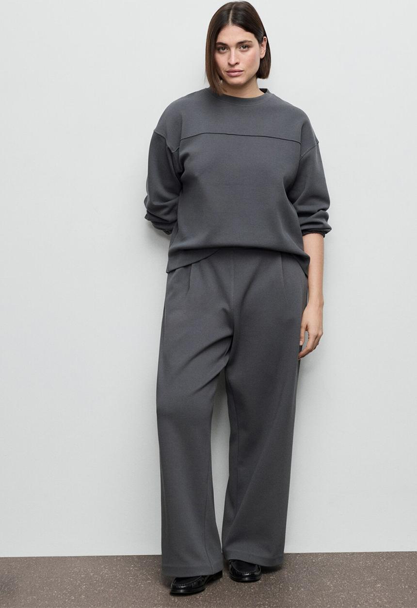 MANGO - Trousers pique - medium blue