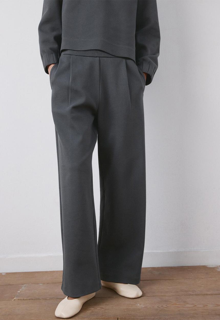 MANGO - Trousers pique - medium blue