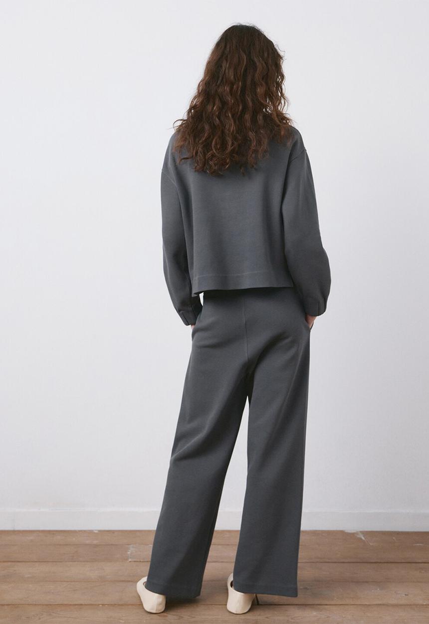 MANGO - Trousers pique - medium blue