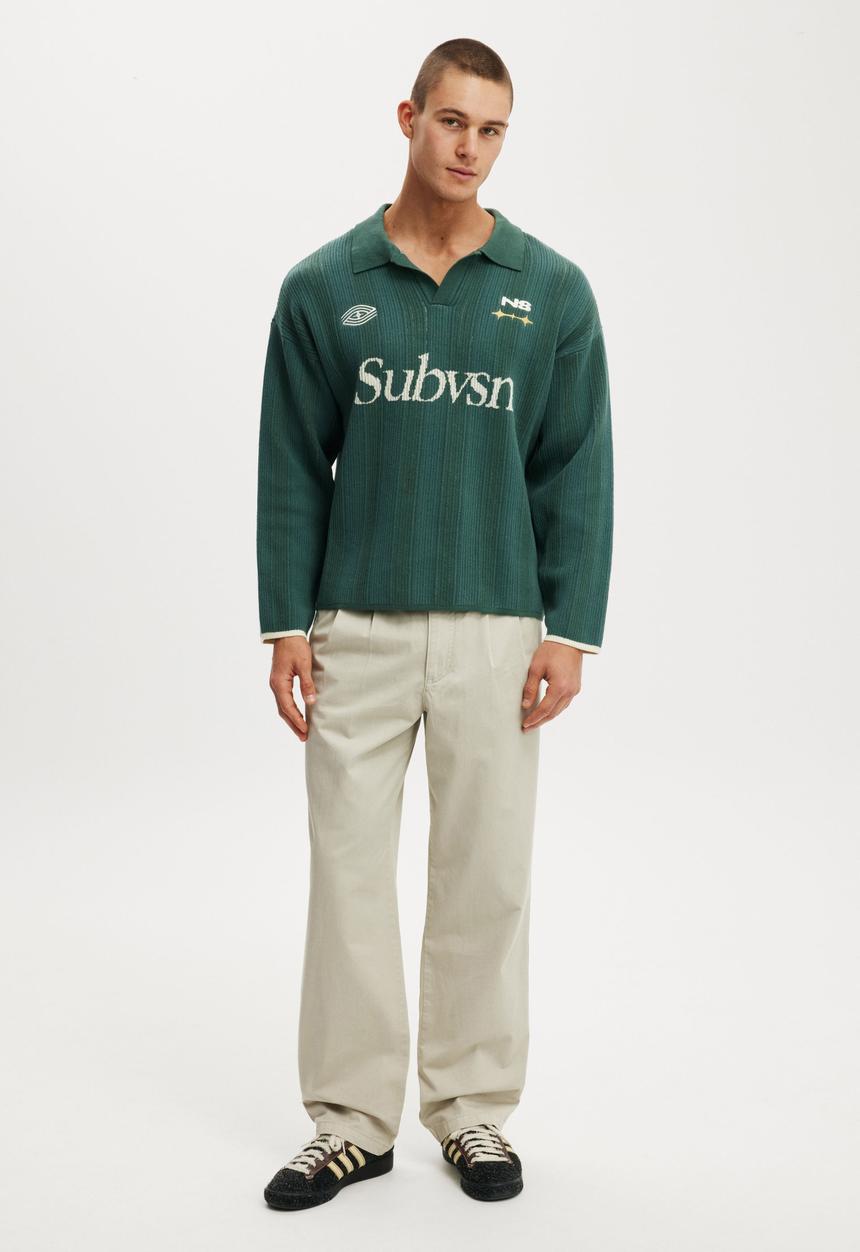 Cotton On - Baggy Pleated Pant - Stone