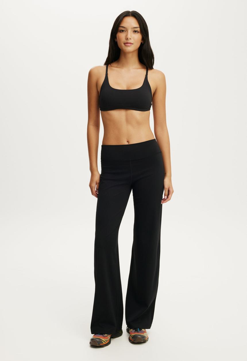 Cotton On - Ultra Luxe Strappy Cross Back Crop - Black