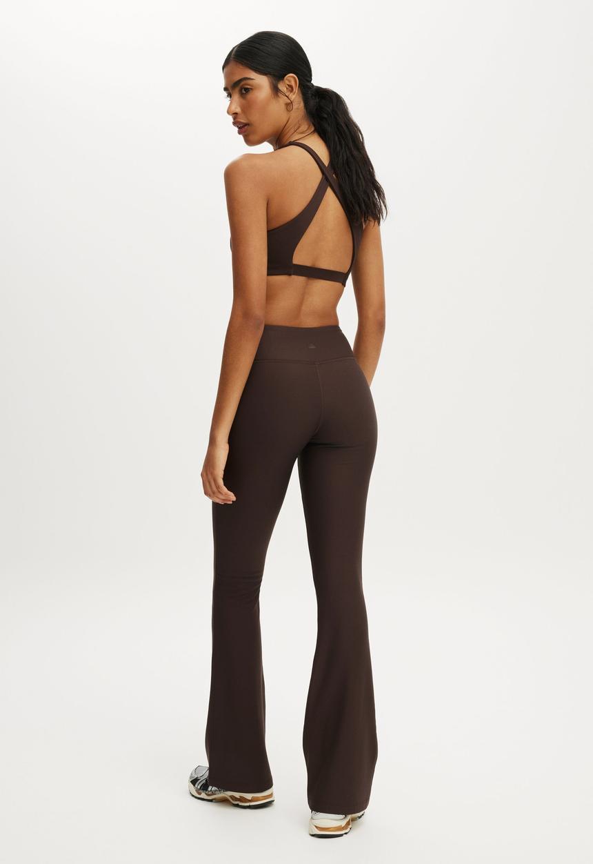 Cotton On - Fleece Lined Active Flare - French Roast