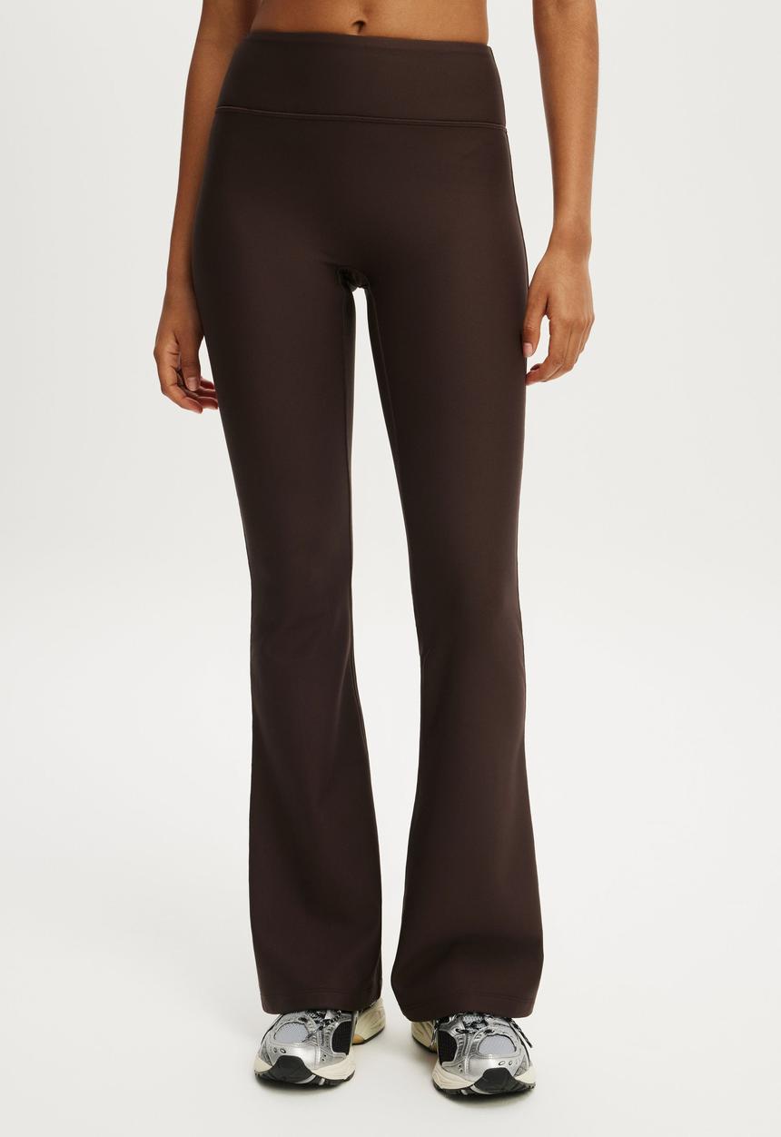 Cotton On - Fleece Lined Active Flare - French Roast
