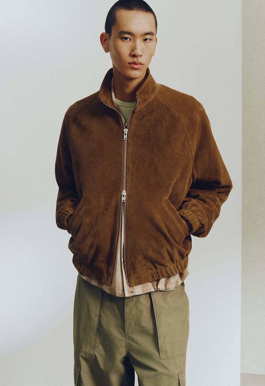 H&M - H&M Atelier: Suede jacket - light brown