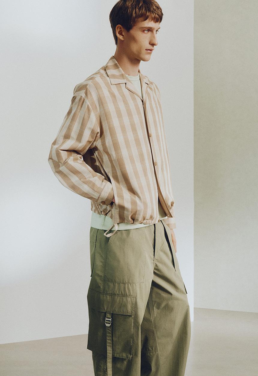 H&M - H&M Atelier: Loose fit cargo trousers - khaki green