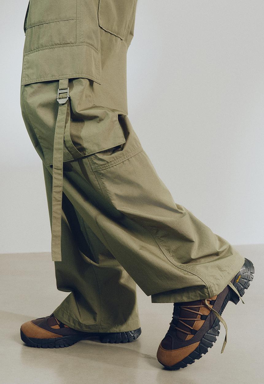 H&M - H&M Atelier: Loose fit cargo trousers - khaki green