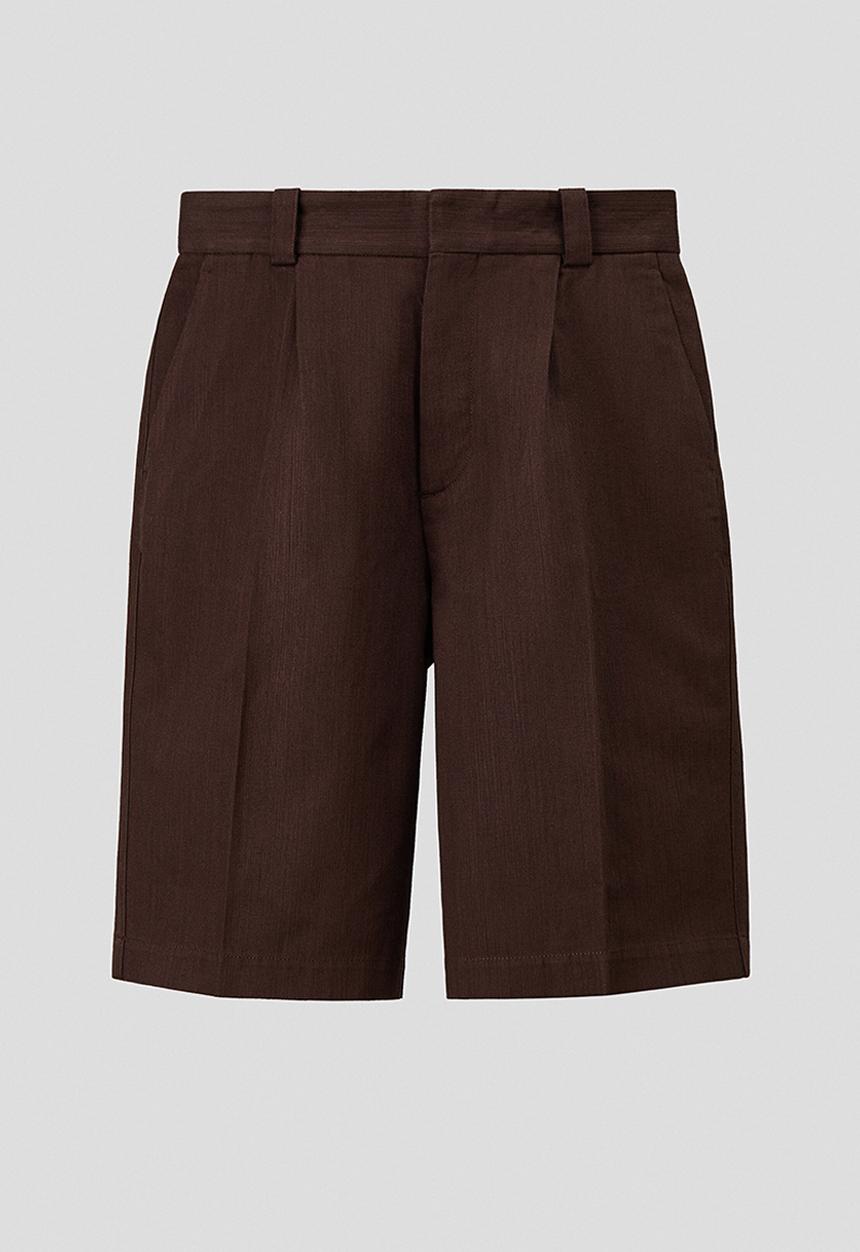 H&M - H&M Atelier: Loose fit long-style shorts - dark brown