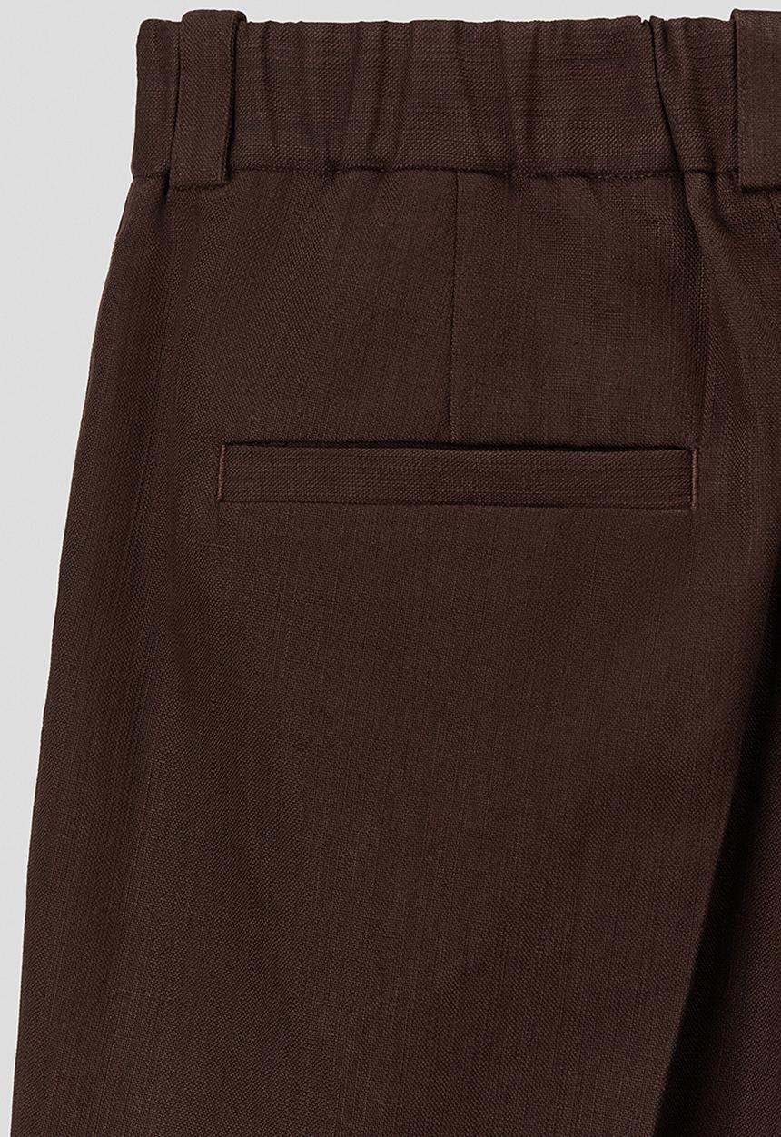 H&M - H&M Atelier: Loose fit long-style shorts - dark brown