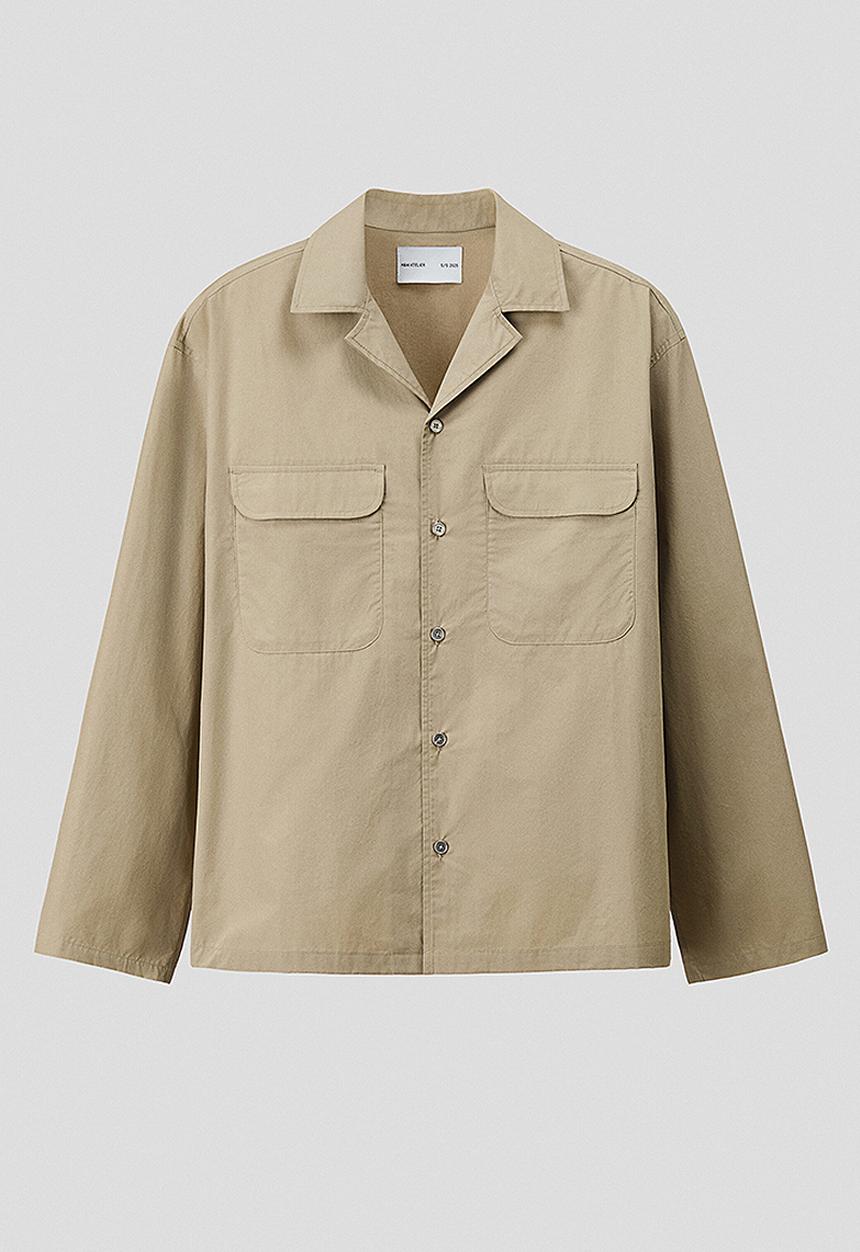 H&M - H&M Atelier: Loose fit cotton resort shirt - khaki green