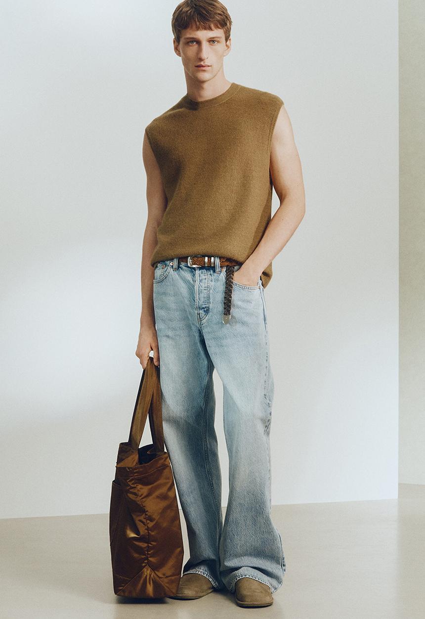 H&M - H&M Atelier: Loose fit purl-knit sweater vest - brown
