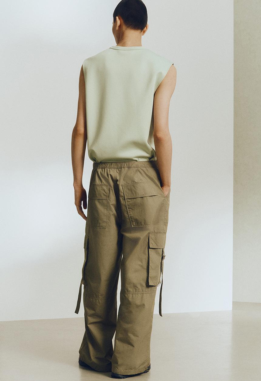 H&M - H&M Atelier: Loose fit scuba vest top - light green