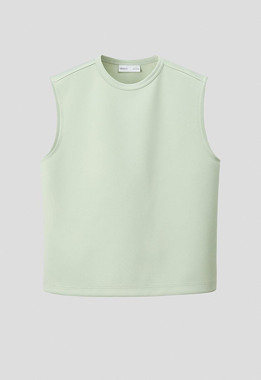 H&M - H&M Atelier: Loose fit scuba vest top - light green