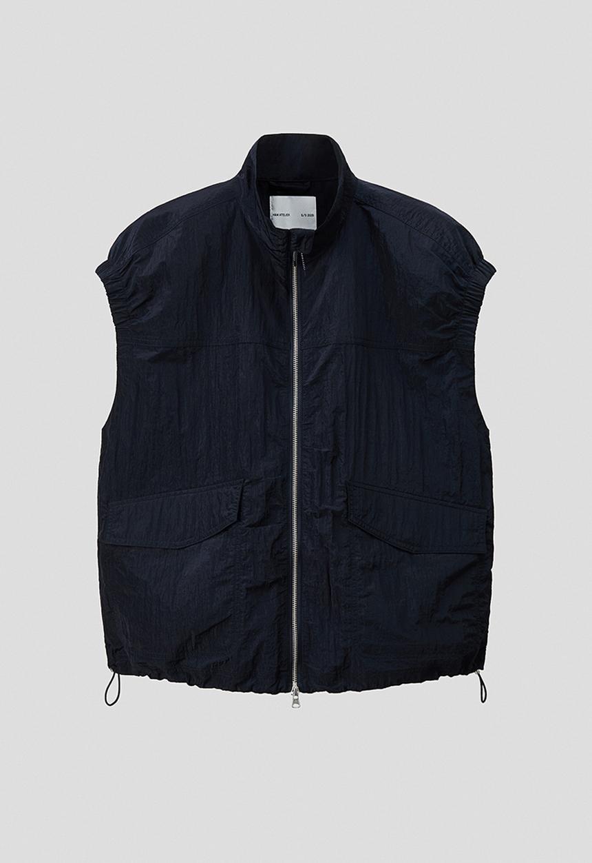 H&M - H&M Atelier: Nylon gilet - navy blue