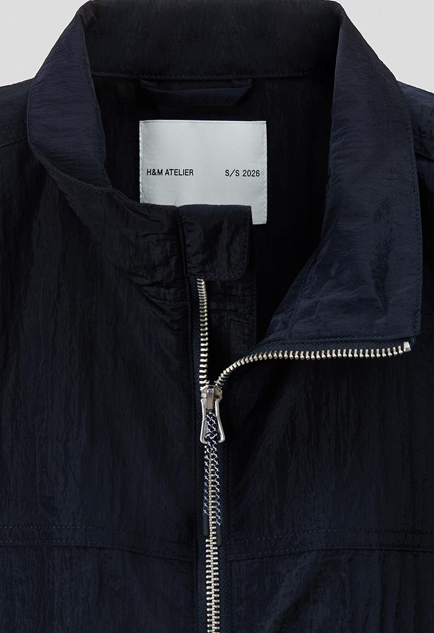 H&M - H&M Atelier: Nylon gilet - navy blue