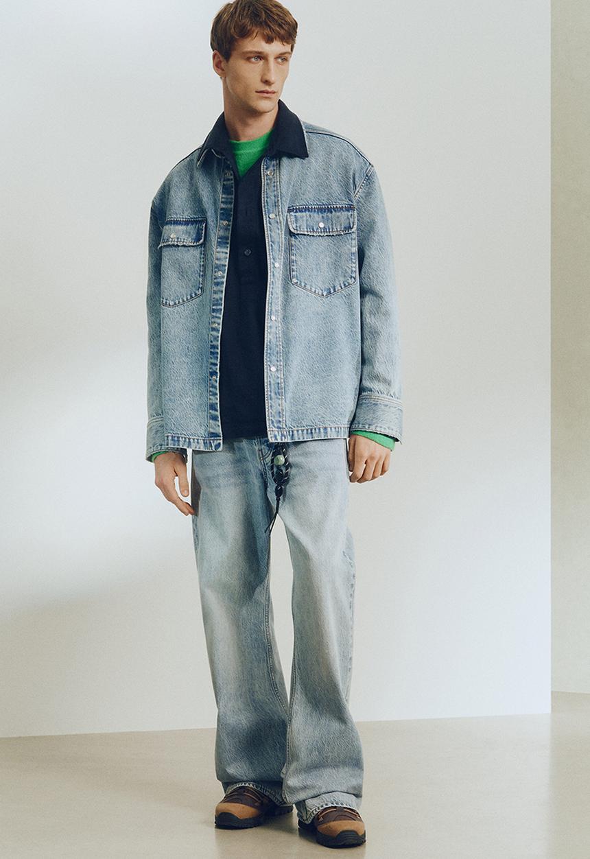 H&M - H&M Atelier: Regular fit denim shirt - denim blue