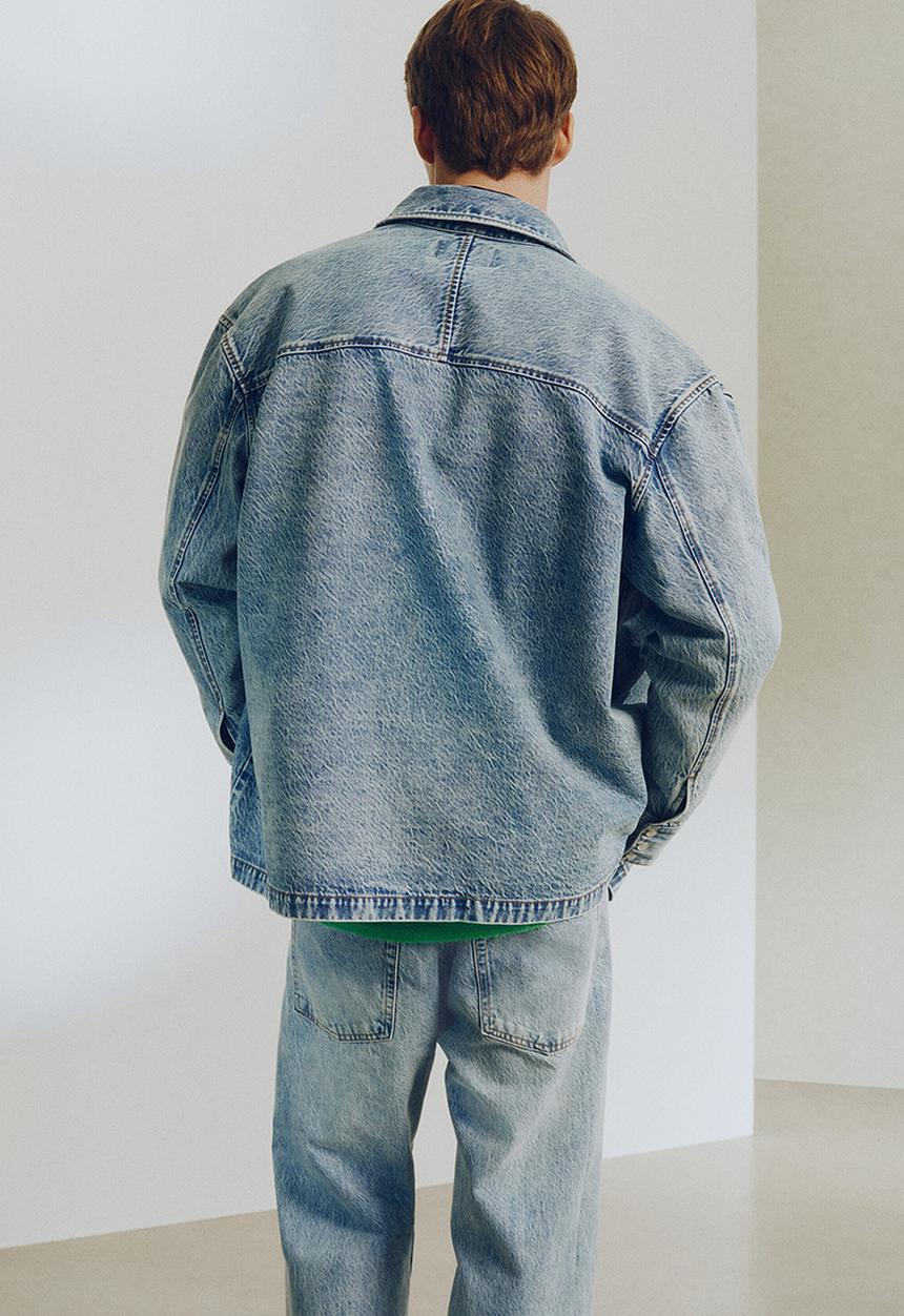 H&M - H&M Atelier: Regular fit denim shirt - denim blue