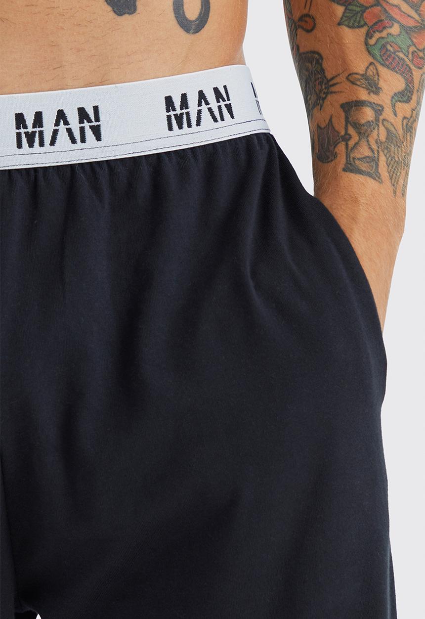 boohooMAN - Man Loungewear Joggers-Black