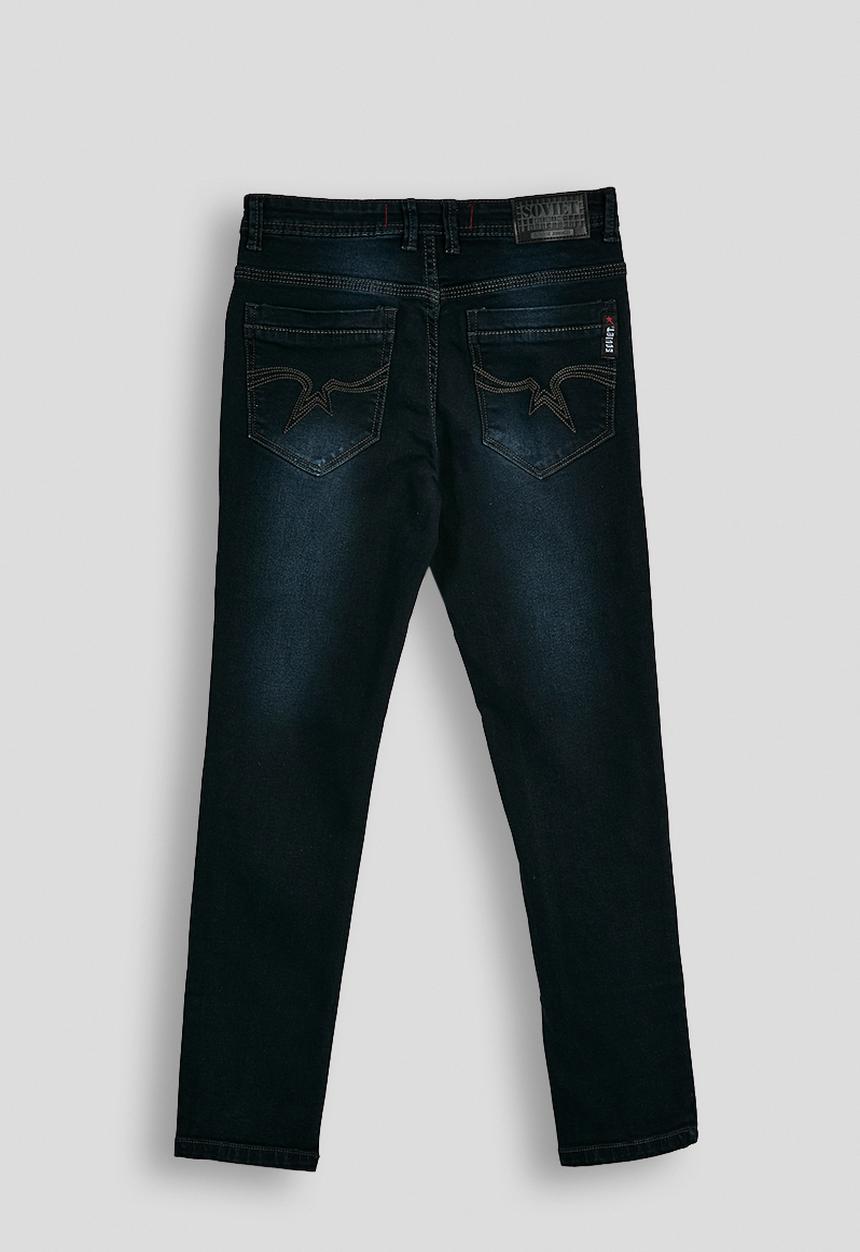 SOVIET - Boys Skinny Fashion Denim - Blue Black
