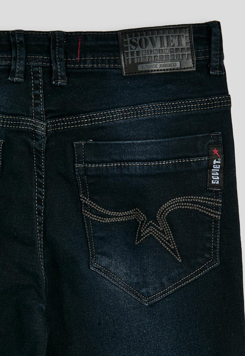 SOVIET - Boys Skinny Fashion Denim - Blue Black